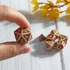 7Pcs Woodmade Polyhedral Dices Set Role Playing Game Dice Gadget for Dungeons Dragon Games Gift