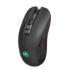 HXSJ T30 2.4GHz Wireless Rechargeable Mouse 3600DPI Optical Office Business RGB Gaming Mouse with USB Receiver for Computer Laptop PC (Black)
