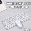 Wireless Keyboard and Mouse Combo 2.4G Ultra Slim Compact Portable Cordless Keyboard for PC Desktop Computer Notebook Laptop