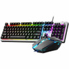 ALUA T200 Mouse Keyboard Set 104 Keys Mechanical Feel RGB Keyboard With 1200DPI 4 Colors Backlight Gaming Mouse For PC