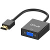 QGEEM QG-HD04 HDMI to VGA Adapter Digital to Analog Video Audio Converter VGA Connector For Xbox 360 PC Laptop TV Box (Black)