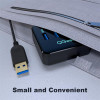 QGeeM USB Hub Docking Station Adapter With 4 * USB 3.0 5Gbps Data Transmission For Laptop PC (Black)