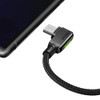 MCDODO 3A Data Cable Micro USB 90 Degree Elbow Green LED Light Fast Charging Line For Oneplus