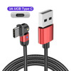USLION 3A USB Type C Data Cable 180° Rotate LED Indicator Fast Charging For Huawei P30 P40 Pro Mi10 OnePlus 8Pro