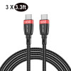【3 Pack】USLION 100W 5A USB-C to USB-C Cable 1M/3.3ft PD3.0 Power Delivery Cable QC4.0 Quick Charge Data Sync Cord For Huawei P30 P40 Pro MI10 Note 9S OnePlus 8Pro S20+