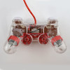 DATA FROG Transparent USB Wired Dual-vibration Feedback Gamepad Game Controller with Joystick for PC Games