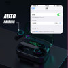 F9-9 Wireless Earbuds bluetooth 5.0 TWS Wireless Headphones LED Hi-Fi Stereo Sound Battery Display Touch Control Earphone (Black)