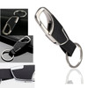 Metal Leather Strap Cars Keyring Keychains Key Chain Ring Key Fob Holder Gift