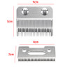 2pcs Sliver 2 Hole Clipper Blade Cutter Metal Bottom Cutter For Wahl Electric Shear Hair Clipper (Sliver)