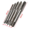 Doersupp 5pcs M3-M8 HSS Spiral Point Machine Screw Plug Tap Metric Straight Flute Thread Hand Tool