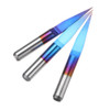 Drillpro 10pcs 0.1/0.2/0.3mm 15 Degree Blue Nano Coated Carbide Engraving Bit Flat Bottom PCB Engraving Bit CNC Router Tool