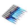 Drillpro 10pcs 0.1/0.2/0.3mm 15 Degree Blue Nano Coated Carbide Engraving Bit Flat Bottom PCB Engraving Bit CNC Router Tool