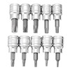 3/8 Inch Drive Socket 10pcs T10-T55 Torx Socket 9pcs H2-H10 Hex Socket Bit Set