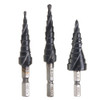 Drillpro HRC89 M35 Cobalt Step Drill Bit 3-12/4-12/4-20mm TiAlN Coated Step Drill 1/4 Inch Hex Shank