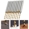 Drillpro DB-P5 10pcs 1/8 Inch 3.175mm Shank 1.3mm Titanium Coated Drill Bits PCB Engraving Tool