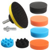Drillpro 19PCS 80mm Flat Sponge Buff Buffing Pad Polishing Pad Kit Set
