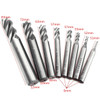 2-12mm HSS 4 Flute End Mill Cutter Straight Shank Milling Cutter Drill Bit CNC Tool