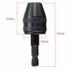 Drillpro 0.5-8mm 1/4 Inch Hex Shank Keyless Drill Chuck Drill Screwdriver Impact Driver Adaptor