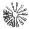14pcs 6-19mm 1/4 Inch Hex Shank Socket Magnetic Nut Driver Set Drill Bit Adapter