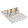 Drillpro DB-M6 10pcs 3.175mm Titanium Coated Carbide End Mill Engraving Bits For CNC Rotary Burrs