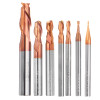 Drillpro 1-8mm 2 Flutes Tungsten Carbide End Mill Cutter HRC55 AlTiN Coating CNC End Mill Tool