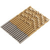 100pcs 1.5mm - 10mm Titanium Coated Drill Bit Set High Speed Steel Manual Twist Drill Bits