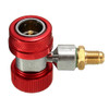 A/C R134a Low/High Quick Connect Adapter Coupler 90-degree Air-Conditioning Extractor Valve Core