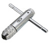Drillpro T Handle Ratchet Tap Wrench with 5pcs M3-M8 Machine Screw Thread Metric Plug Tap