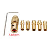 Drillpro 8pcs 0.5-3mm Small Electric Drill Bit Collet Twist Drill Chuck Tool for 3.17/5.05mm Shank