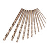 Drillpro 13pcs 1.5-6.5mm HSS-Co M35 Cobalt Twist Drill Bit Set for Metal Wood Drilling