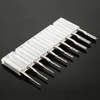 Drillpro DB-M3 10pcs 1.3mm-3.175mm Carbide End Mill Engraving Bits for CNC PCB Rotary Burrs