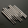 Drillpro DB-M3 10pcs 1.3mm-3.175mm Carbide End Mill Engraving Bits for CNC PCB Rotary Burrs