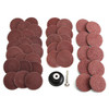 40pcs 2 Inch Roll Lock Sanding Disc 40/80/120/240 Grit Abrasive Tool With Mandrel