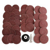 40pcs 2 Inch Roll Lock Sanding Disc 40/80/120/240 Grit Abrasive Tool With Mandrel