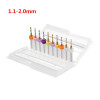 Drillpro 10pcs Titanium Coated Tungsten Carbide Micro PCB Drill Bits Set for PCB Circuit Board
