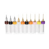 Drillpro 10pcs Titanium Coated Tungsten Carbide Micro PCB Drill Bits Set for PCB Circuit Board