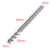 Drillpro 10pcs 4mm HRC58 3 Flutes End Mill Cutter Tungsten Carbide CNC Milling Cutter Tool for Aluminum