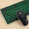 Silent 2.4GHz Wireless Backlit Keyboard and Mouse Combo Set for Desktop Computer Laptops