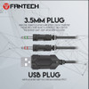FANTECH HG20 RGB Light PS4 Gaming Headphone Volume Control Earphone for PC Computer Xbox with Noise Canceling Mic (Black)