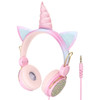 Bakeey 3.5mm Cute Unicorn Over-Ear Headphones Kids Cartoon Stereo Headset Earphone Built-in Microphone