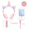 Bakeey 3.5mm Cute Unicorn Over-Ear Headphones Kids Cartoon Stereo Headset Earphone Built-in Microphone