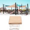 12x12x12ft Beige Triangle Sun Shade Sails for Patio Garden Outdoor Facility and Activities