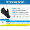 SLINX 3mm Neoprene Scuba Water Swimming Diving Gloves