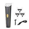 Kemei USB Carved Carbon Steel Blade With Hair Salon Push White USB Rechargeable Carved Hair Clipper