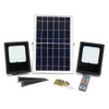 2 Pcs 15W  Waterproof 120 LED Flood Light Remote Control Light Sensor Solar Light