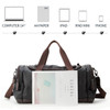 49x22x25cm PU Leather Outdoor Sports Bag Portable Camping Handbags Travel Bag for Gym Fitness