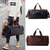 49x22x25cm PU Leather Outdoor Sports Bag Portable Camping Handbags Travel Bag for Gym Fitness