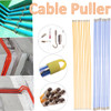 10pcs L58cm D4mm Electrician Puller Wire Fiberglass Cable Wire Duct Rod Threader Pull Kit