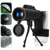 HD Ajustable Waterproof 40X60 Zoom Optical Lens Monocular Telescope with Tripod For Outdoor Camping Traveling