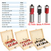 12pcs Woodworking Router Bit Cutter Tungsten Carbide Rotary Tool Set